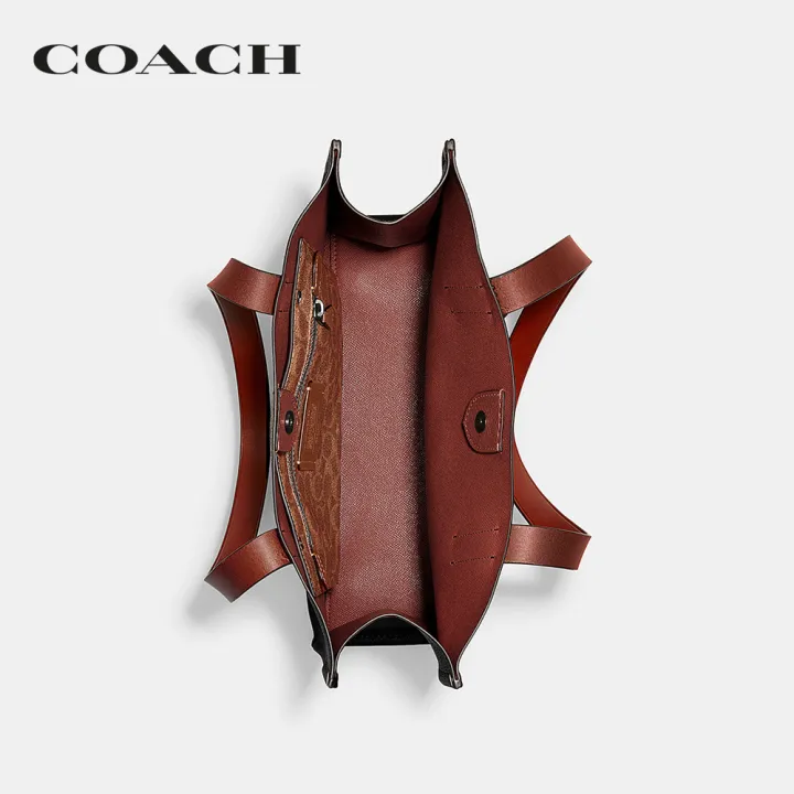 coach-กระเป๋าทรงสี่เหลี่ยมผู้ชายรุ่น-relay-tote-34-สีดำ-ch757-blk