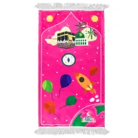 Soft Kids Children Prayer Mat Islamic Muslim Prayer Carpet tapis de priere Islam Eid Prayer Rug Sajda Gift Sajadah Tassel Decor