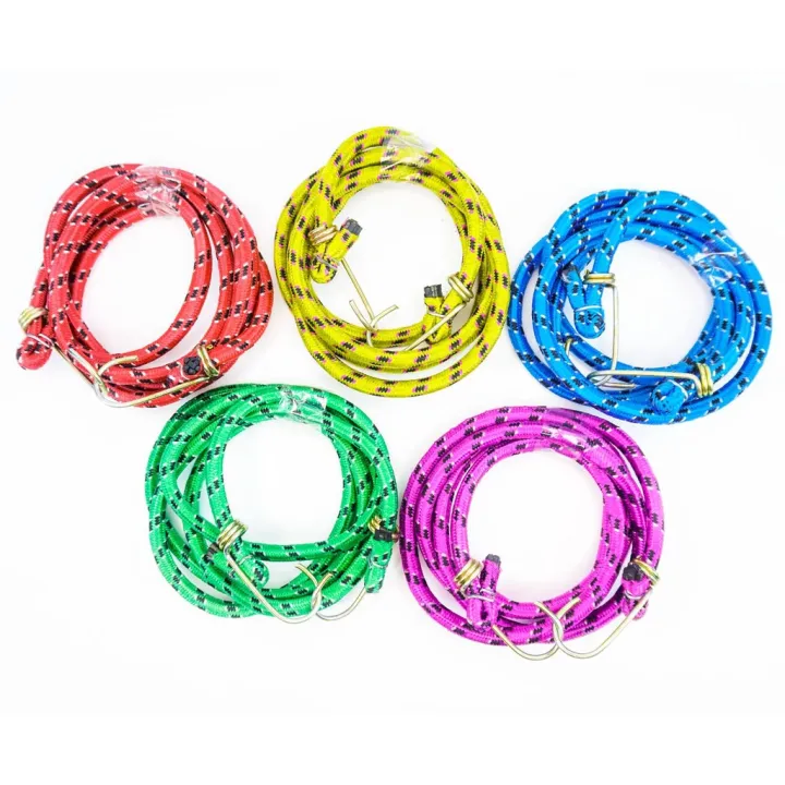 Elastic Luggage Rope Bungee Strap Metal Hook Stretchy Braid Packing