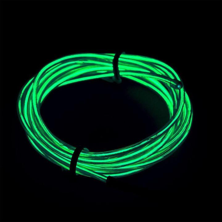 g2g-ไฟเส้นนีออนเรืองแสง-el-wire-ความยาว-5-เมตร-พร้อมอะแดปเตอร์ควบคุม-สำหรับตกแต่งเพื่อความสวยงาม-สีเขียว-จำนวน-1-ชิ้น