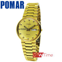 Pomar นาฬิกาข้อมือผู้ชาย สายสแตนเลส รุ่น PM73535GG01 (สีทอง / หน้าปัดสีทอง)