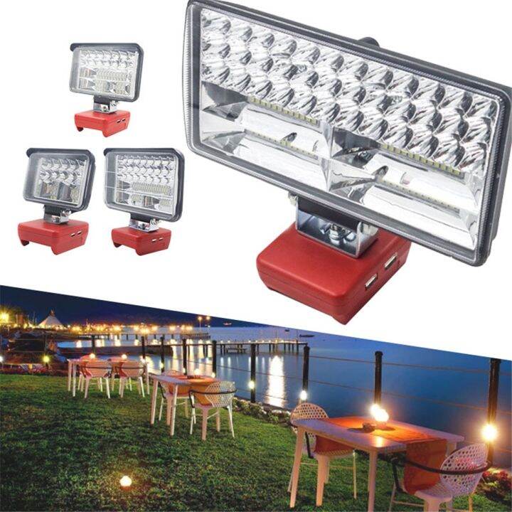 ไฟฉาย-led-พอร์ต-usb-คู่-สําหรับ-milwaukee-m18-18v-li-ion