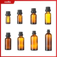 EWELLBE Travel Refillable Vials Orifice Reducer Dropper Liquid Perfume Aromatherapy Amber Glass Bottles Eye Dropper Bottle For Essential Oils