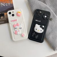 3D Sanrio Hello Kitty กันกระแทกเต็มตัวลายการ์ตูนน่ารักเคสโทรศัพท์มือถือสำหรับ iPhone 15 Pro Max Plus เคสโทรศัพท์นิ่มสำหรับ iPhone 14 Pro Max เคสกันกระแทกเคสสำหรับ Apple 13 12 11เคสห่อหุ้ม