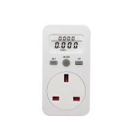 1 Piece Power Metering Socket Small Screen Power Metering Socket LCD Power Monitor Power Meter UK Plug