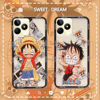 เคสRealme C51 C53 การ์ตูนน่ารักอะนิเมะร้อนลายลูฟี่ซิลิโคนนิ่มใสเคสโทรศัพท์Realme C51 C53 เคสมือถือ