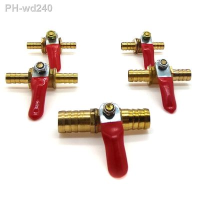 6mm-14mm Hose Barb Inline Brass Water Oil Air Gas Fuel Line Shutoff Ball Valve Pipe Fittings