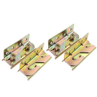 Bed Rail Bracket - Bed Rail Fittings - Heavy Duty Non-Mortise - Set Of 4 (Screws Included)