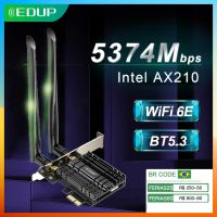 แก้ไข Intel Wifi6e AX210 PCIE อะแดปเตอร์ Wifi 5374Mbps Bluetooth5.3การ์ดเครือข่าย Wifi 2.4G/5G/6Ghz PCI Express 802.11AX พร้อม MU-MIMO