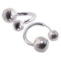 Thai ball design earrings sterling silver  ลูกกลมกลม น่ารักทำจากมึอตำงหูเงินเสตอรลิิงงานฝีมือสวยของฝากที่มีคุณค่า สวยงาม