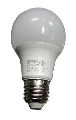 หลอดไฟ NPV LED 9 วัตต์ 2 หลอด ใช้กับขั้วเกลียว หลอดประหยัดพลังงาน แสงขาว NPV