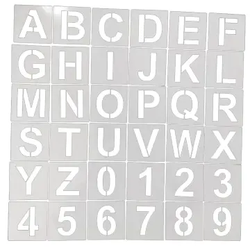 3 Inch Letter Stencils, Symbols, Numbers, Craft Stencils, Templates, 42 Pcs  Printable Templates, Interlocking Stencil Kit for Painting 