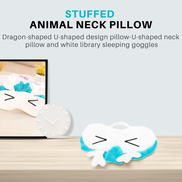 cute-white-dragon-neck-pillow-japanese-animation-plush-animal-neck-pillow-animal-body-flying-pillow-with-sleep-goggles