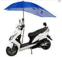 สีน้ำเงิน ร่มบังแดดกันฝนสำหรับรถมอเตอร์ไซด์และจักรยาน J2489 น้ำหนักเบาทันสมัย scooter umbrella