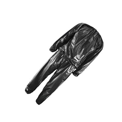 ซาวน่าสูทยิมชุดออกกำลังกายเสื้อผ้าสีดำพีวีซีหนาการออกกำลังกายความสะดวกสบายฝีมือลดน้ำหนักวอร์ม
