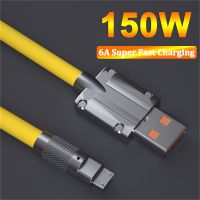 New 150W 6A Super Fast Charge Liquid Silicone Cable Type-C Charger Data Cable USB Bold Data Line For Xiaomi Huawei Honor Samsung Docks hargers Docks C