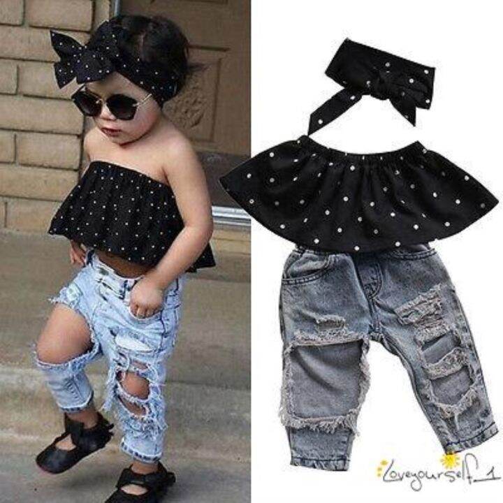 Infant girl hot sale ripped jeans