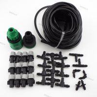 5/20/30m Garden Watering Kit 4/7mm Tube Fog Nozzles Irrigation System Misting Cooling Automatic Water Hose Set Spray WDAGTH