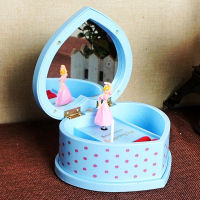 With Mirror Lovely Jewelry Storage Ballerina Birthday Mechanical Music Box Home Decor Plastic Dancing Girl Heart-Shaped Rotating