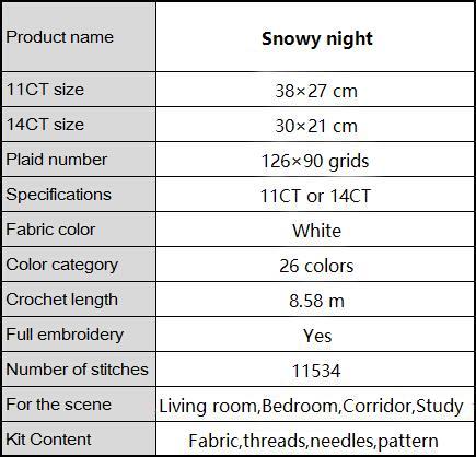 snowy-night-cross-stitch-kit-aida-14ct-11ct-count-print-canvas-stitches-embroidery-diy-handmade