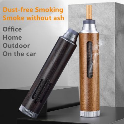 hot【DT】 Ashtray Car Ashtrays Cigarettes Cover Handheld Wood Holder Working DriveingTH