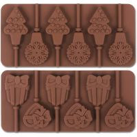 GL-แม่พิมพ์ ซิลิโคน คริสต์มาส 6 ช่อง ทำอมยิ้ม (คละสี) Christmas silicone mold