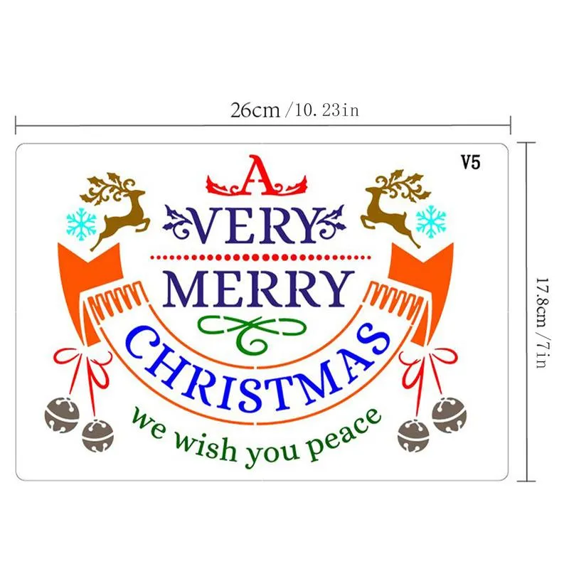 12Pcs Christmas Stencils for Painting on Wood Reusable Christmas