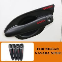 Black Matt Door Handle Cover Car Styling Fit for Nissan Navara NP300 Pick Up 2015 2016 2017 2018 2019 2020 2021 Car Accessories