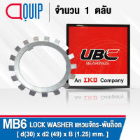 MB6 UBC แหวนจักร / พับล็อค  ขนาด 30x49x1.25 มม.( LOCK WASHER AW06 ) Lockwasher MB 06