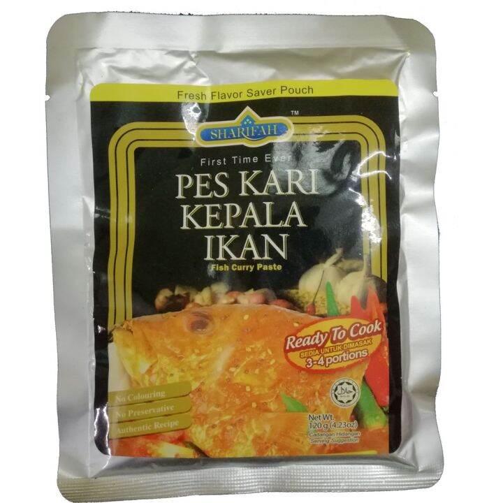 Halal Sharifah Food Pes Kari Kepala Ikan Ready To Eat Lazada