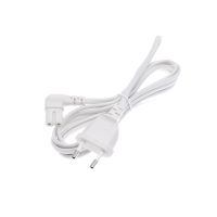 White EU Euporean 2 Prong Plug to IEC320 C7 Figure 8 Angle Adapter Power Extension Cable Cord for Samsung Philips Sony LED TV