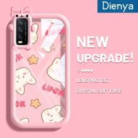 Dienya เคสสำหรับ VIVO Y20 Y20i Y20s Y12s Y20 2021 Y11s Y12A Y20T Y20S M Y20S D เคสการ์ตูนน่ารักรูปดาวและแมวที่น่ารักนุ่มและเคสโทรศัพท์โปร่งใสกันกระแทกที่สร้างสรรค์ปลอกซิลิโคนป้องกันเลนส์กล้องมอนสเตอร์ที่น่ารัก