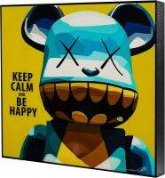 Bearbrick รักษาความสงบโปสเตอร์คำพูดสติกเกอร์ติดผนังการวาดรูปภาพกรอบศิลปะป๊อป