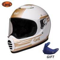 Casco ดีโมโตซิเลต้า De Cara Completa Unisex, Casco Retro Ligero, Aprobado Por DOT ECE