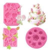 Flower Fondant Cake Moulds Rose Pansies Leaves Silicone Moulds Chocolate Polymer Clay Soap Craft Projects Cake Decorating Bread  Cake Cookie Accessori