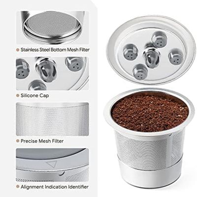 Coffee Filter for Keurig Five Holes K-Cups Coffee Filter Pods for Keurig Supreme Plus Coffee Maker