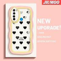 เคส JIUMOO สำหรับ Xiaomi Redmi Note 8 2021 Note 8T เคสลายการ์ตูนสีดำลายดีไซน์ใหม่น่ารักเคสมือถือกันกระแทกแบบใสนิ่มเคสโปร่งใสลายกล้องถ่ายรูปซิลิกาเจลปกป้อง