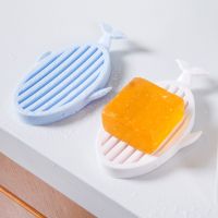 2018 New Soap Box Cartoon Whale Drain Rack Kitchen Sponge Rack Bathroom Plastic Non-slip Storage Dish Soap Accessories-66959 Soap Dishes