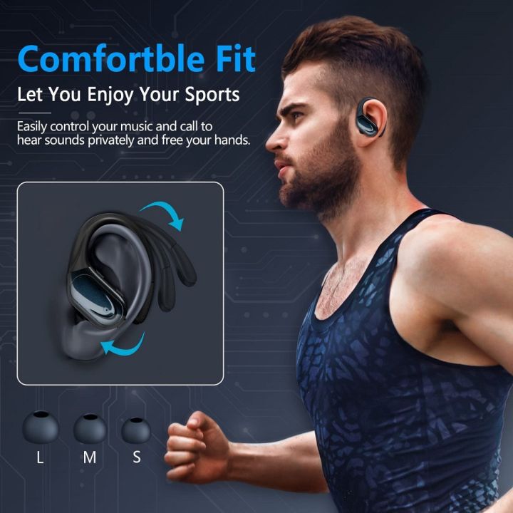 melodee-bluetooth-5-3-earphones-true-wireless-headphones-with-mic-button-control-noise-reduction-earhooks-waterproof-headset-for-sports