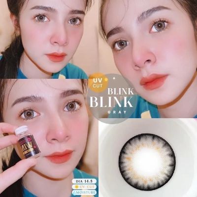 💋 มีค่าสายตา 💋 Wink Blink Blink Gray Brown บิ๊กอาย สุดปัง คอนแทคเลนส์ รายเดือน มีอย แถมตลับฟรี เลนส์นิ่ม สวยปังมาก