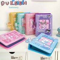 DUKEEN อัลบั้มรูปเก็บของ3นิ้ว Sanrio Kuromi แฟ้มเก็บการ์ดกระเป๋าเก็บบัตร Sanrio รถบรรทุกขนาดเล็กจี้เครื่องประดับ