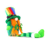 Leprechaun ของเล่นตุ๊กตากำมะหยี่ Gnome รุ้ง Tomte แชมร็อคนำโชคเขียว Swedish เอลฟ์แคระสำหรับวันคริสต์มาสของนักบุญไอริช