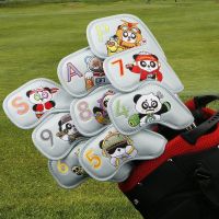 Wosofegolfironsclubcapcovercartoonpandaembroiderypatternclubheadprotectivecover9pcs/ชุด ANEW Titleist Taylormademir Descennte HONMA Malbonบัญชา