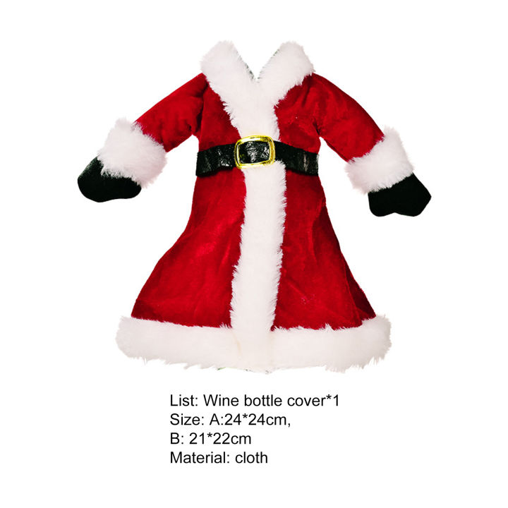 sanwood-ไม้พาย-กระเป๋าใส่ขวดรูปชุดคริสต์มาส-กระเป๋าใส่ไวน์เหมือนจริง