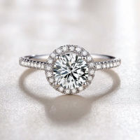 [COD] แหวนผู้หญิง Moissanite rings แหวนเงินหกกรงเล็บเวอร์ชั่นเกาหลีขายสด