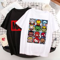 Kawaii ดิสนีย์ Super Hero Iron Men เสื้อ T Hot Hulk Man Graphic Tees กัปตันอเมริกา Harajuku Unisex Tshirt ชาย