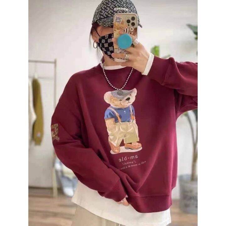 เสื้อแขนยาวหมี-polo-ผ้าสำลี-polo-bear-long-sleeve-shirt