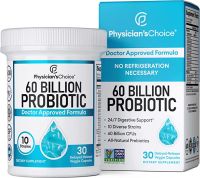 Physicians CHOICE Probiotics 60 Billion CFU - 10 Diverse Strains + Organic Prebiotic - Digestive &amp; Gut Health - Supports Occasional Constipation, Diarrhea, Gas &amp; Bloating - Probiotics For Women &amp; Men