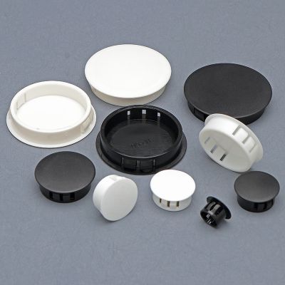 ✖▪ Plastic Nylon Wire Hole Covers with Snap-in Closure for Decorative Protection of Electrical Box Pre-drilled Holes in Black/White