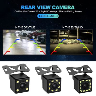 ❈♠ 4LED/8LED/12LED Car Rear View Camera Wide Angle HD Waterproof Backup Parking Reverse Without RCA Cable amp; Power Cable